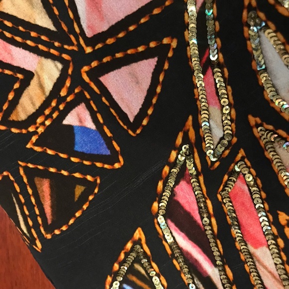 Gorgeous Anthropologie silk and sequin skirt - Picture 7 of 8